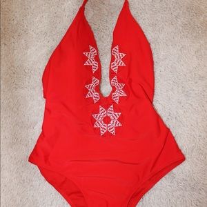 Red Cupshe Swimsuit; One-piece